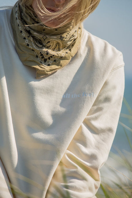 shop_name] | Sweatshirts | Tillie Crew - Vintage White w/All the Feels